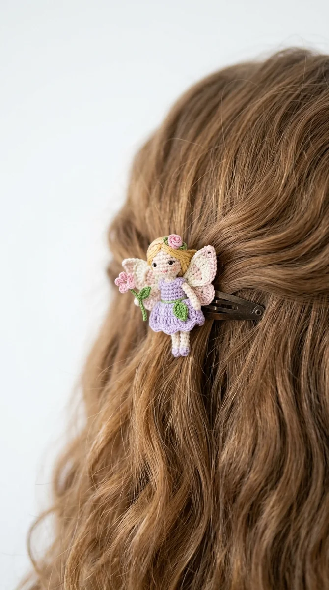 Flower Fairy Hair Clip Crochet: Illustrated Guide