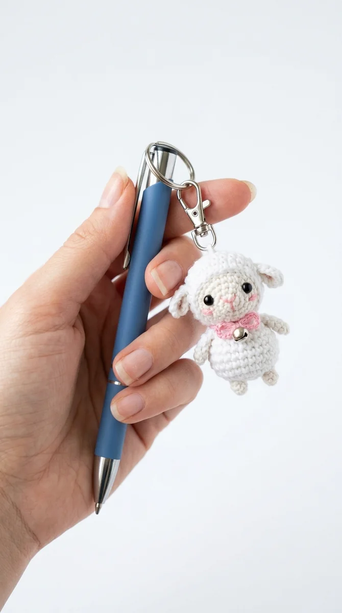 Illustrative AI concept image for this crochet keychain