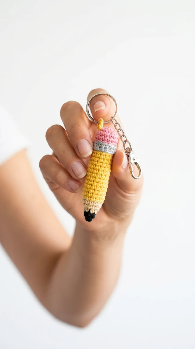 Illustrative AI concept image for this crochet keychain