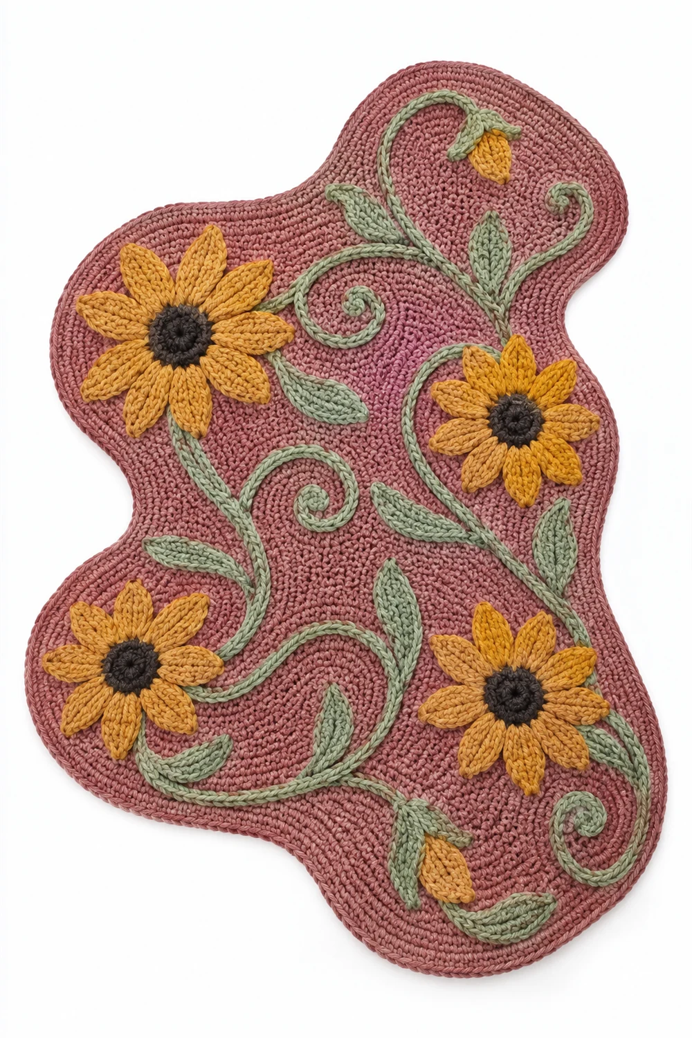 5 Climbing Blossom Tracery Crochet Floor Rug Ideas