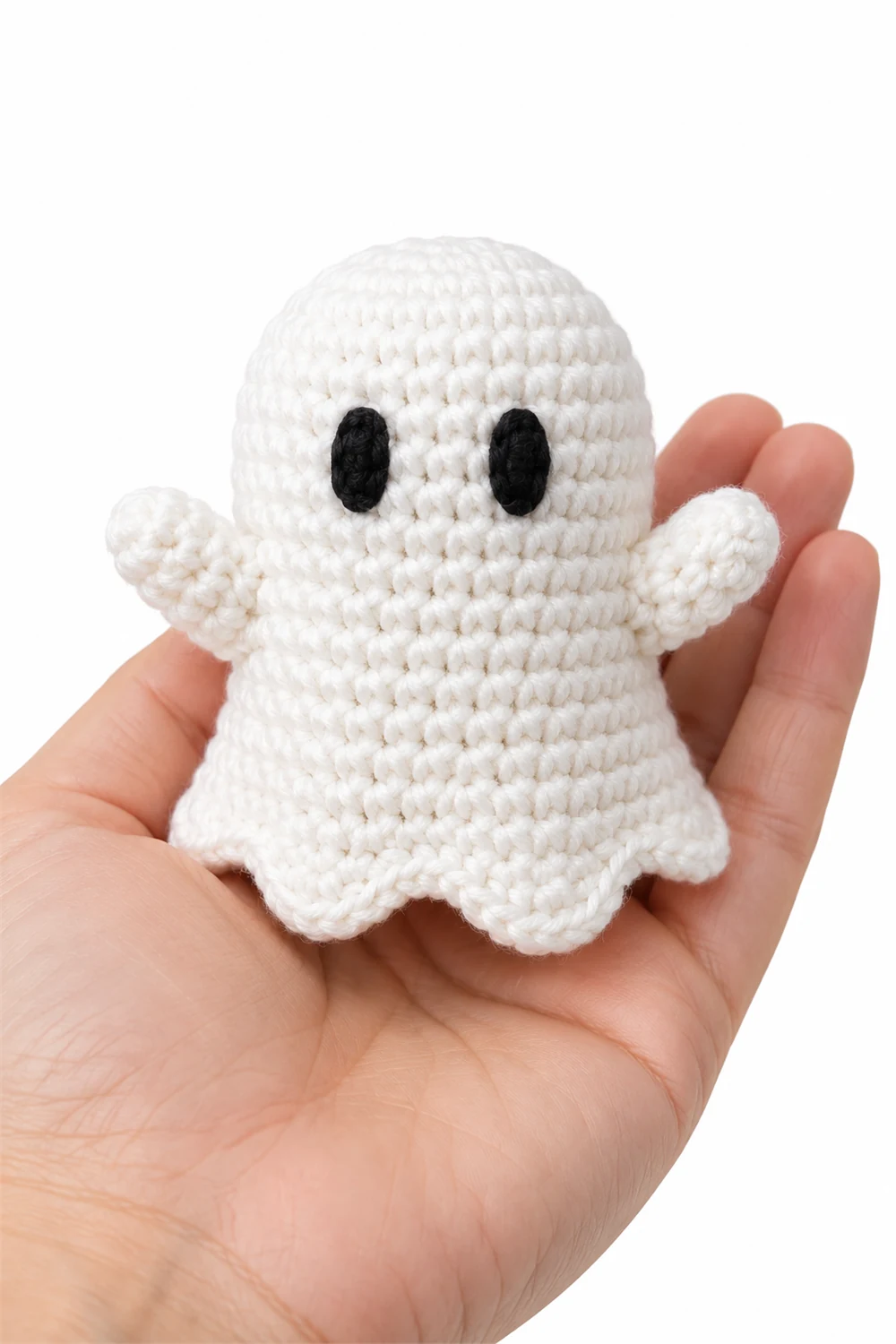 White ghost crochet amigurumi Halloween decoration